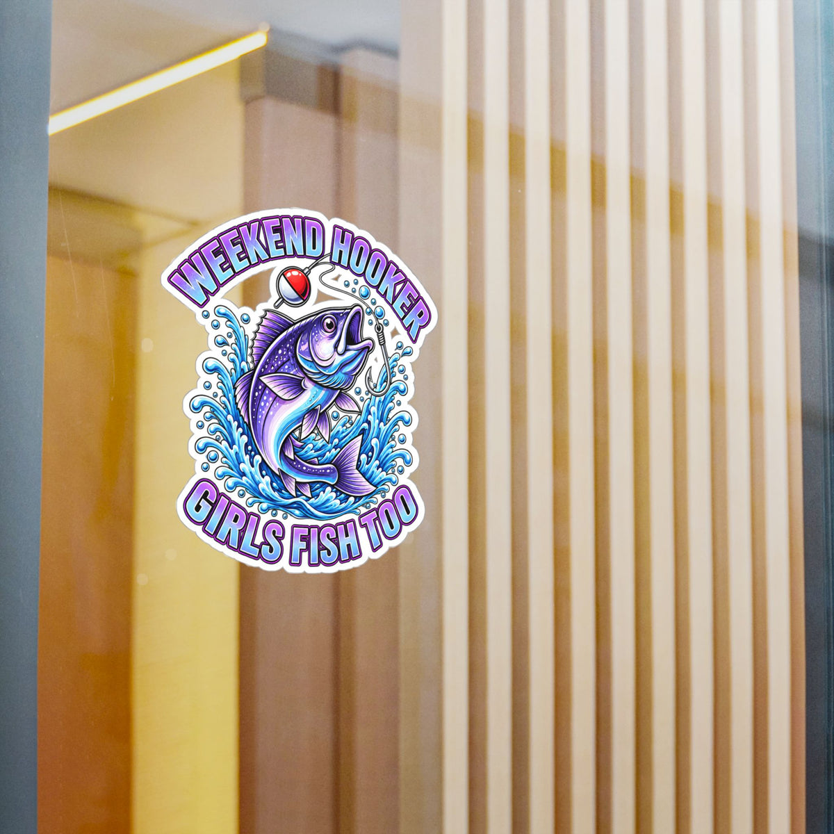 Girls Fish Too Weekend Hooker Fishing Decal — Kiss-Cut Vinyl Sticker