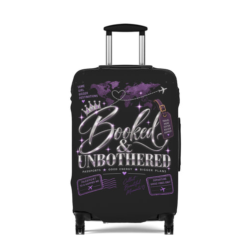 Booked & Unbothered Luggage Cover - Travel Suitcase Protector