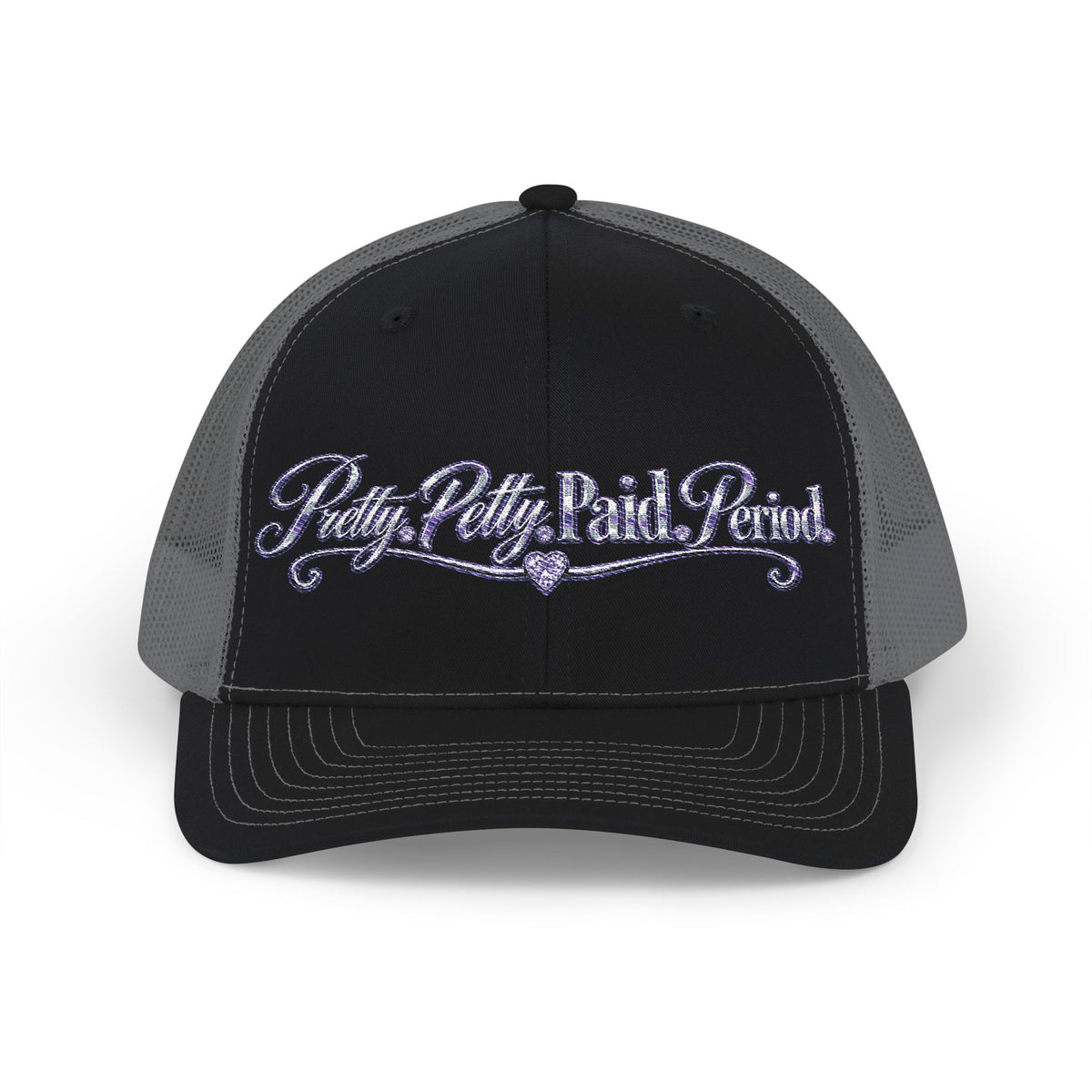 Pretty Petty Paid Period Snapback Cap | Script Rhinestone Style