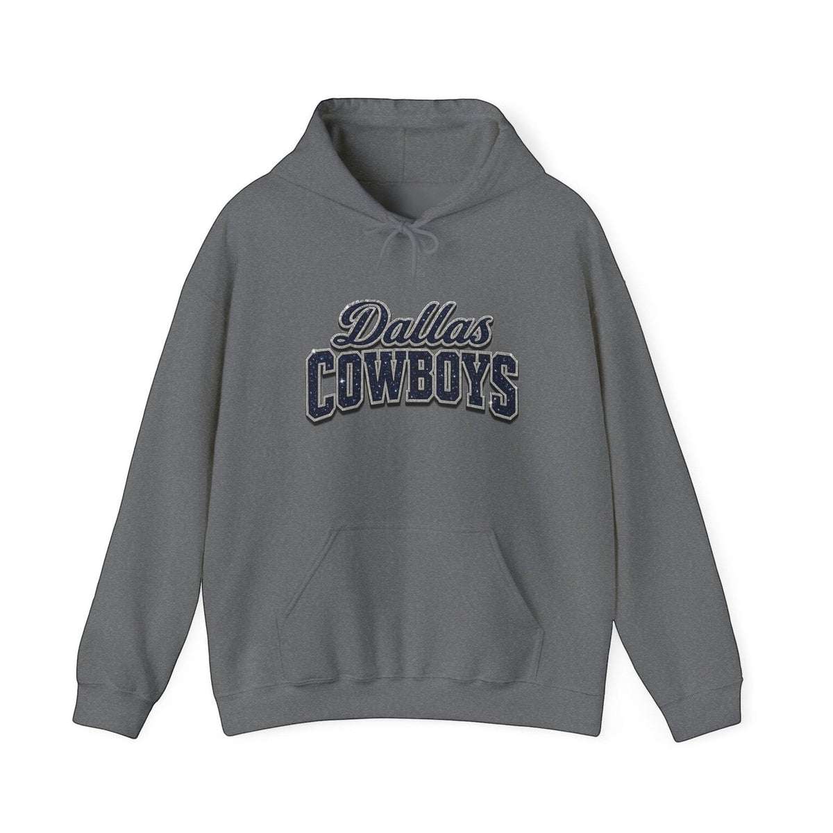 Throw it in the Bag Dallas Cowboys grey pullover hoodie with distressed vintage-style team logo and kangaroo pocket