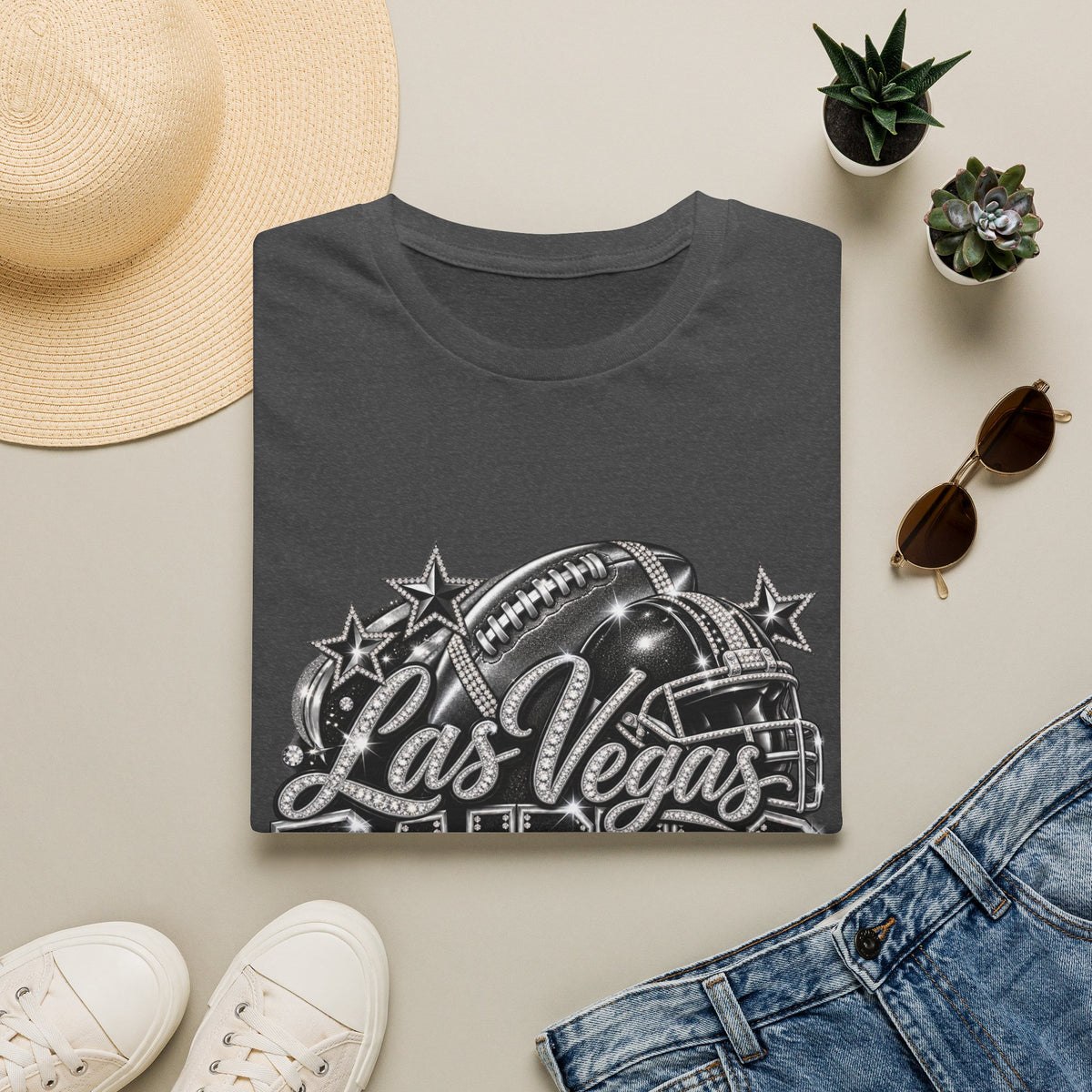 Las Vegas Raiders  Fan Girl Football T-Shirt