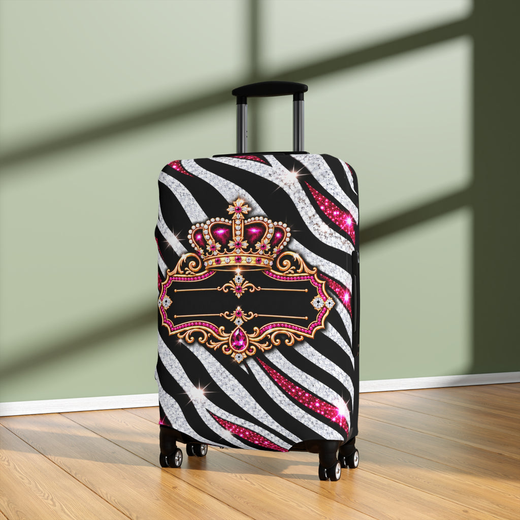 Pink Zebra Print Luggage Cover