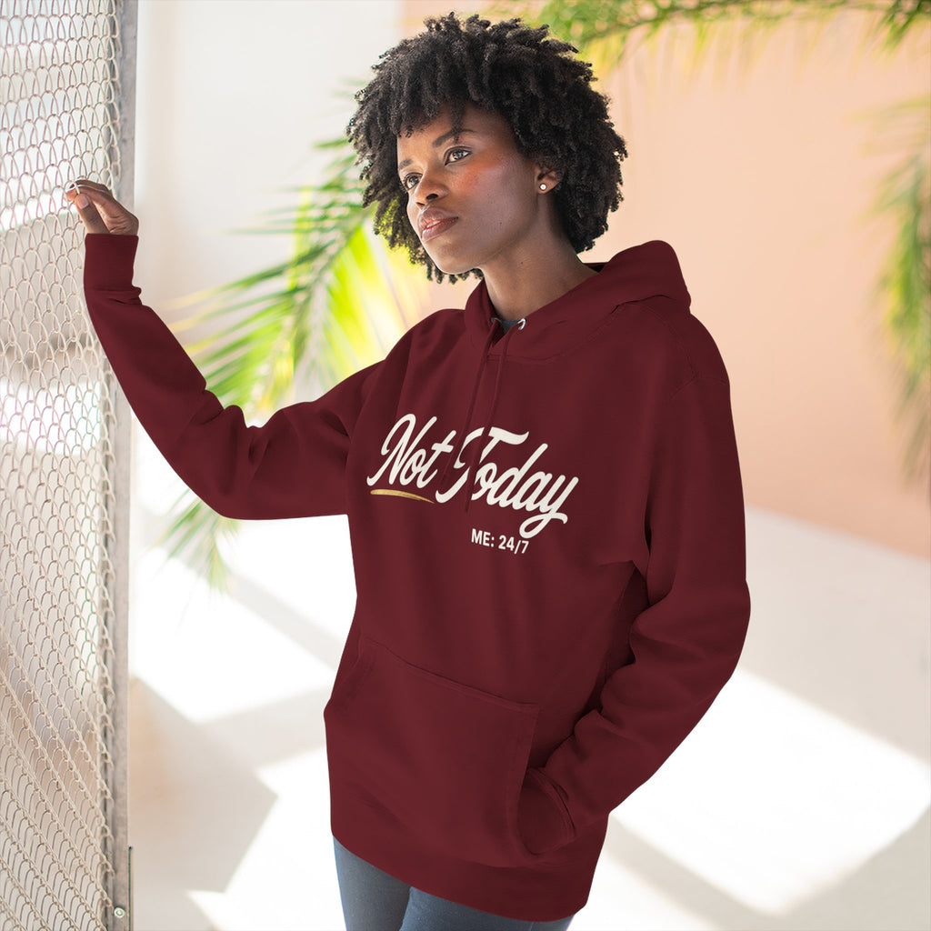Not Today Script Hoodie | Casual Slogan Pullover