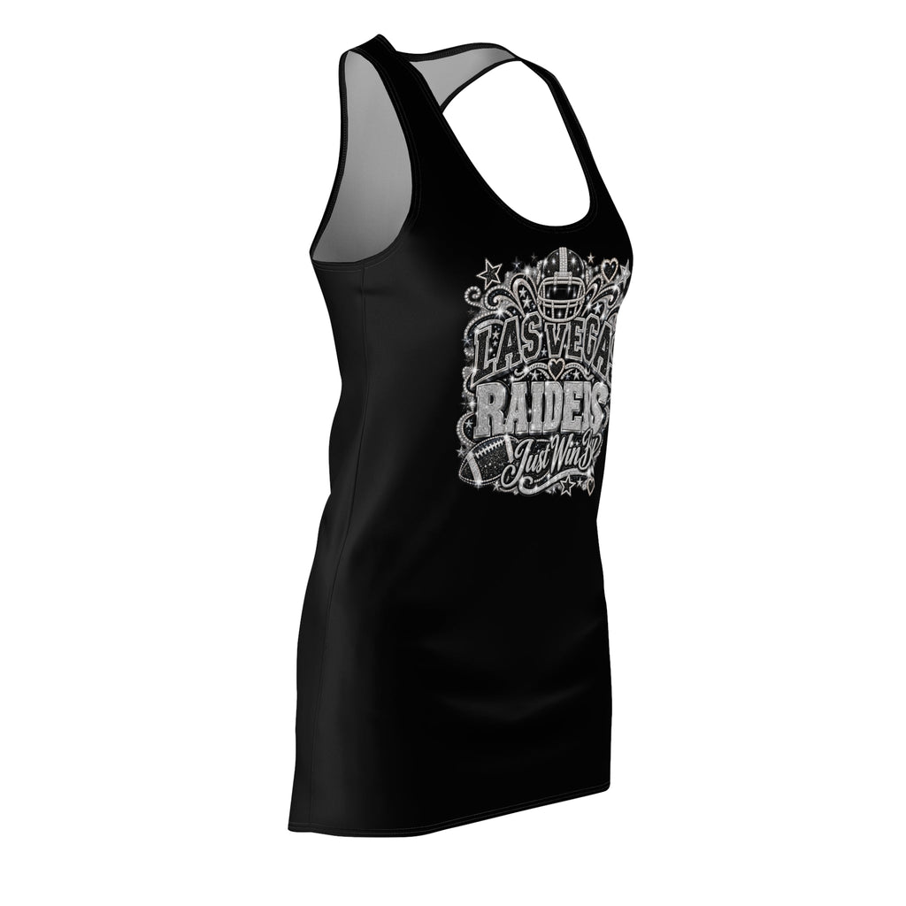 Las Vegas Raiders Fan Girl Graphic Racerback Dress | Football Team Dress
