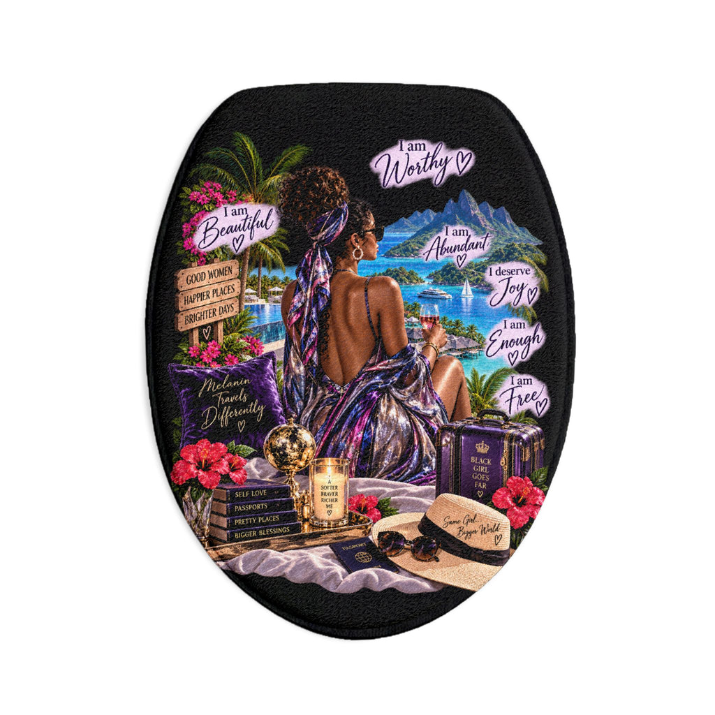 Affirmation Bath Mat Set — Woman Tropical 3-Piece Bathroom Rug