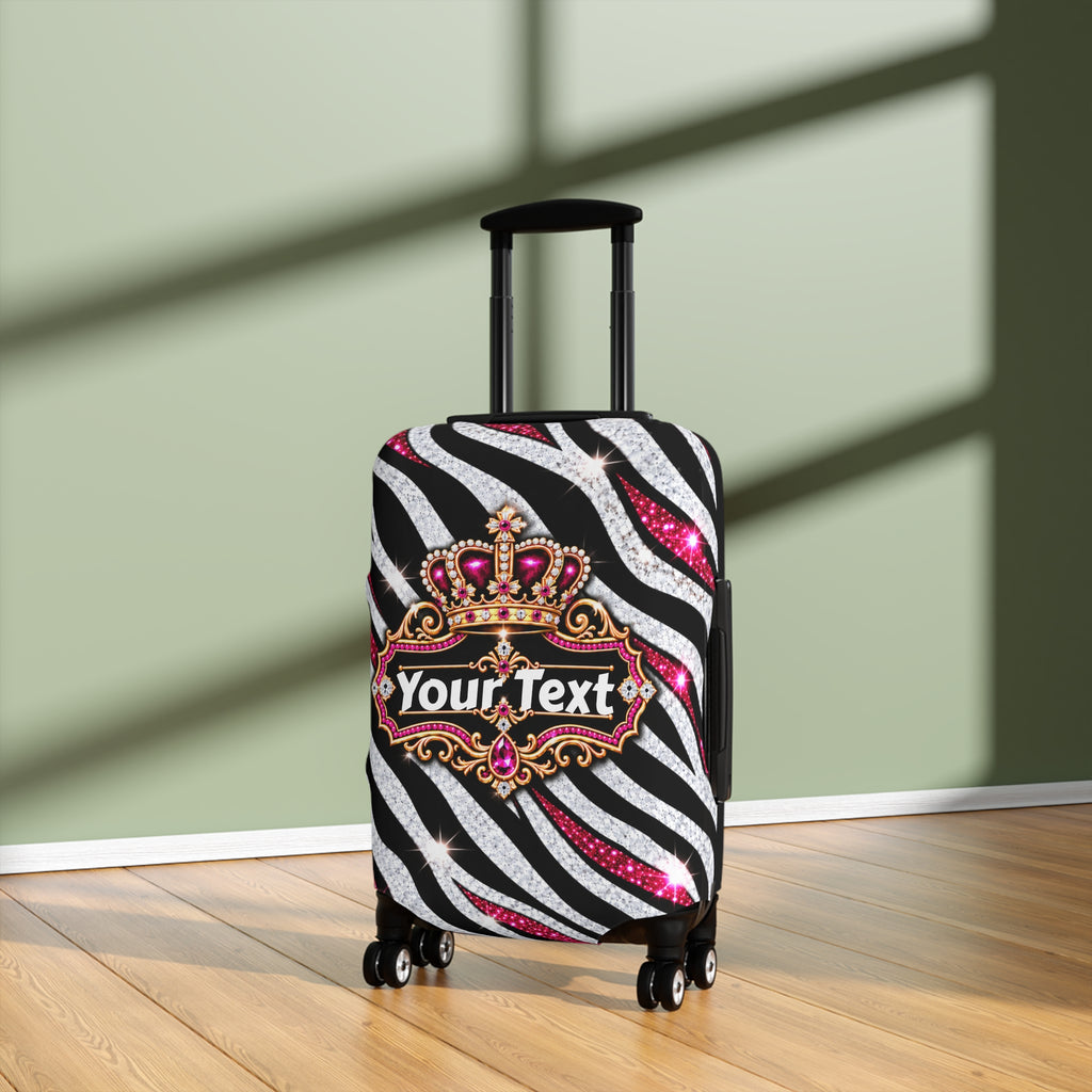 Pink Zebra Print Luggage Cover