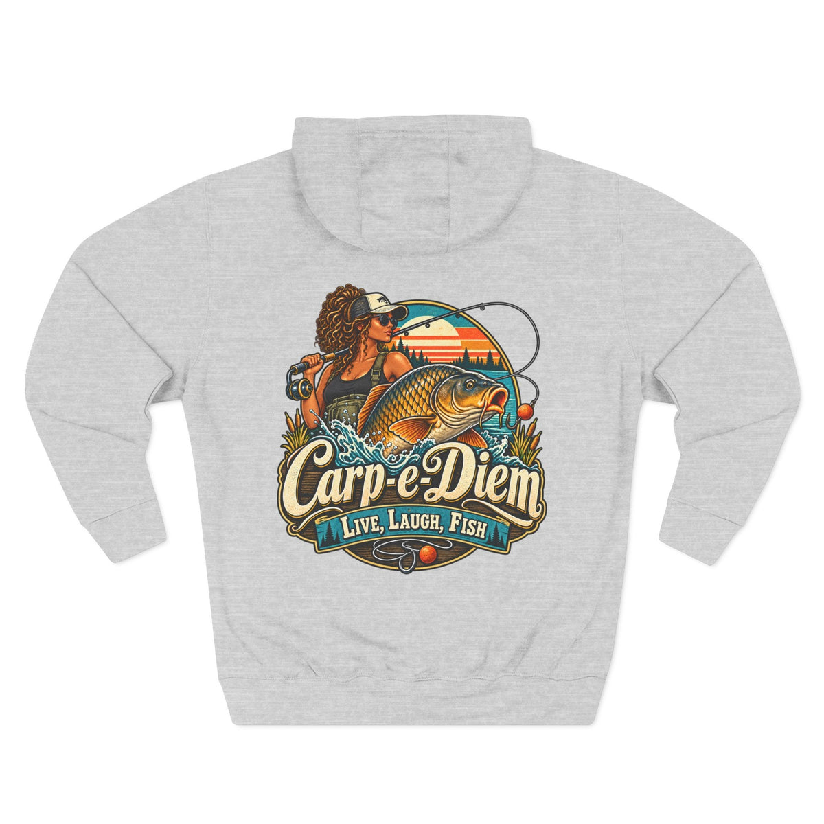 Carp-e-Diem Live Laugh Fish Fishing Hoodie