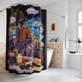 Tropical Woman affirmation art Shower Curtain