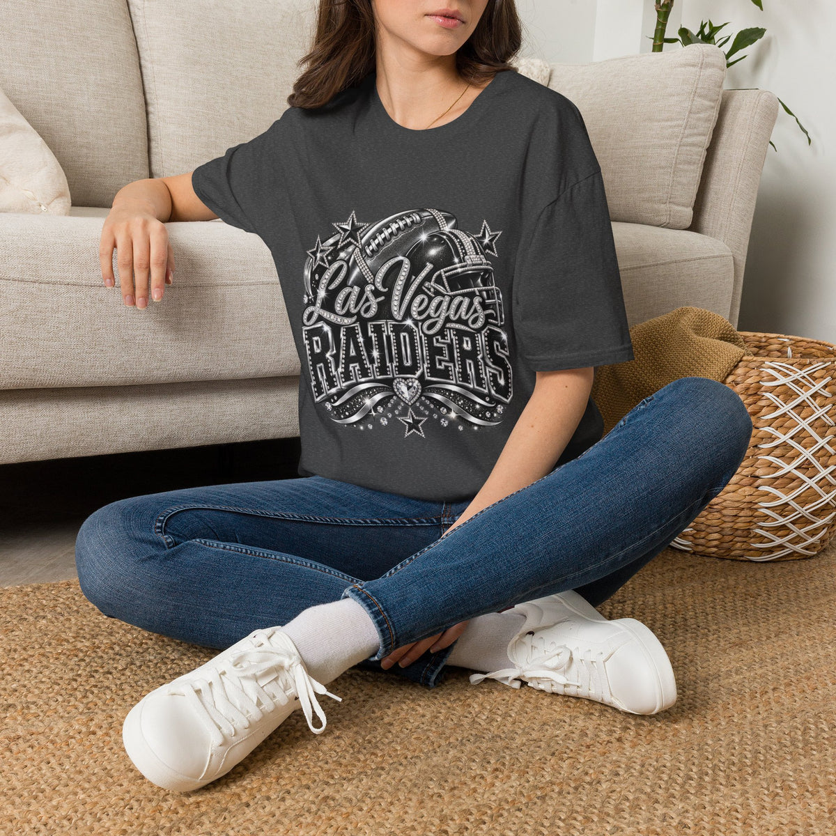 Las Vegas Raiders  Fan Girl Football T-Shirt