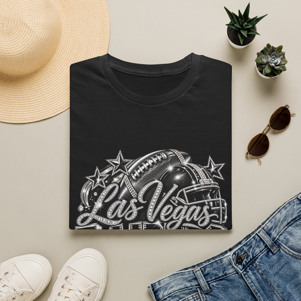 Las Vegas Raiders  Fan Girl Football T-Shirt
