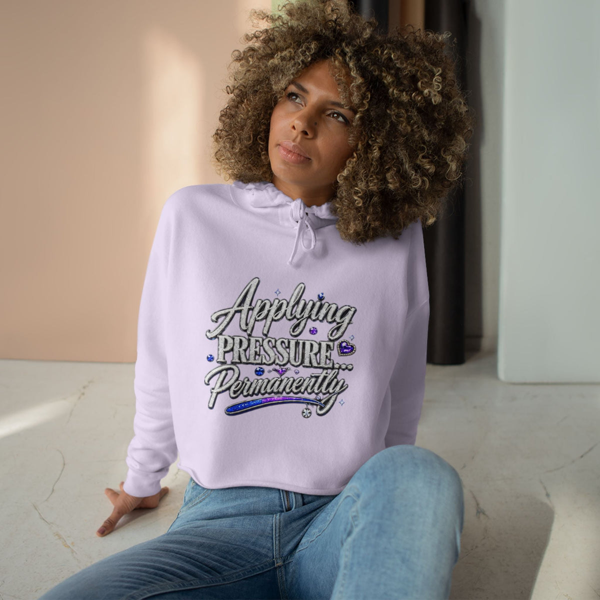 Applying Pressure Permanently Crop Hoodie