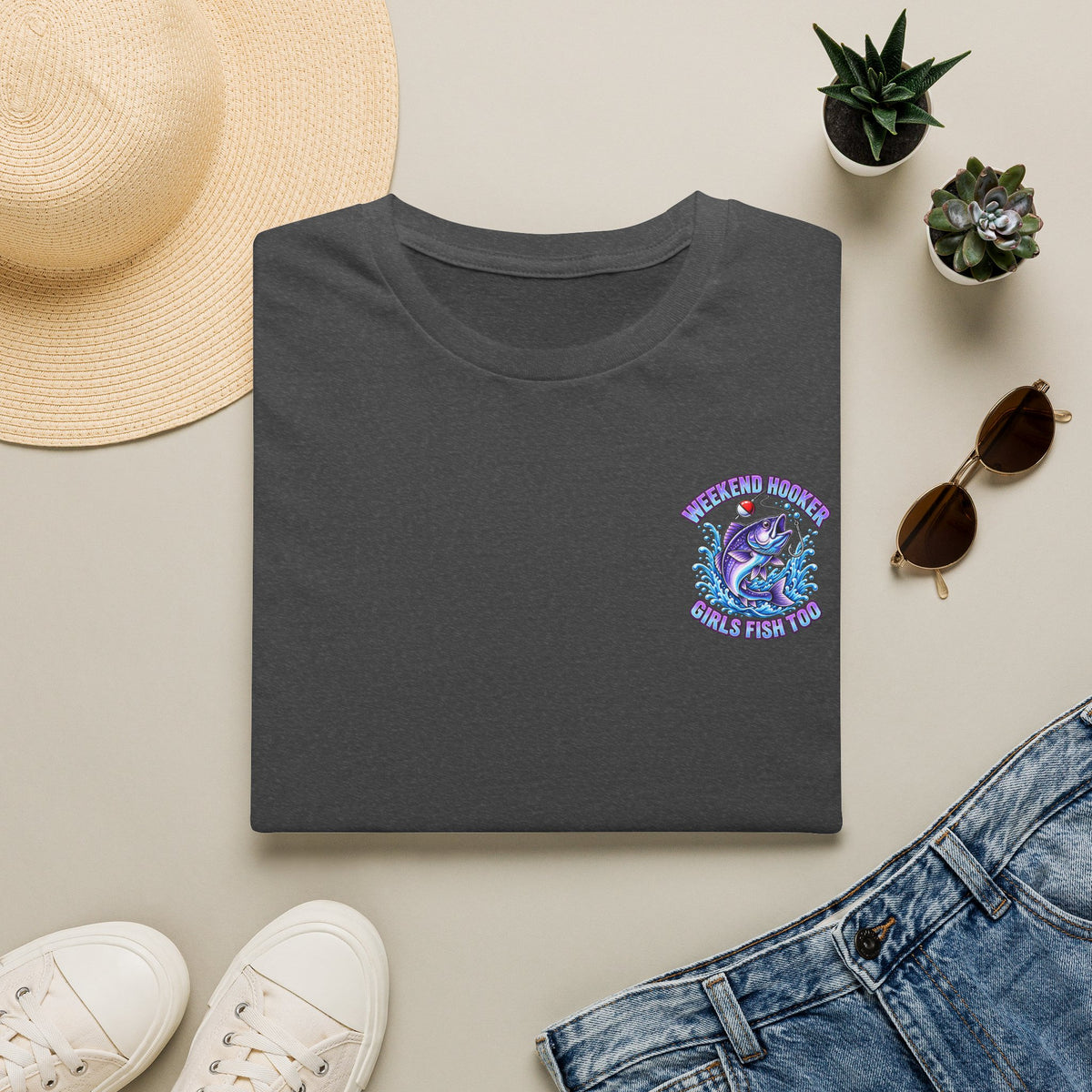 Girls Fish Too Women's Fishing T-Shirt | Weekend Hooker Tee