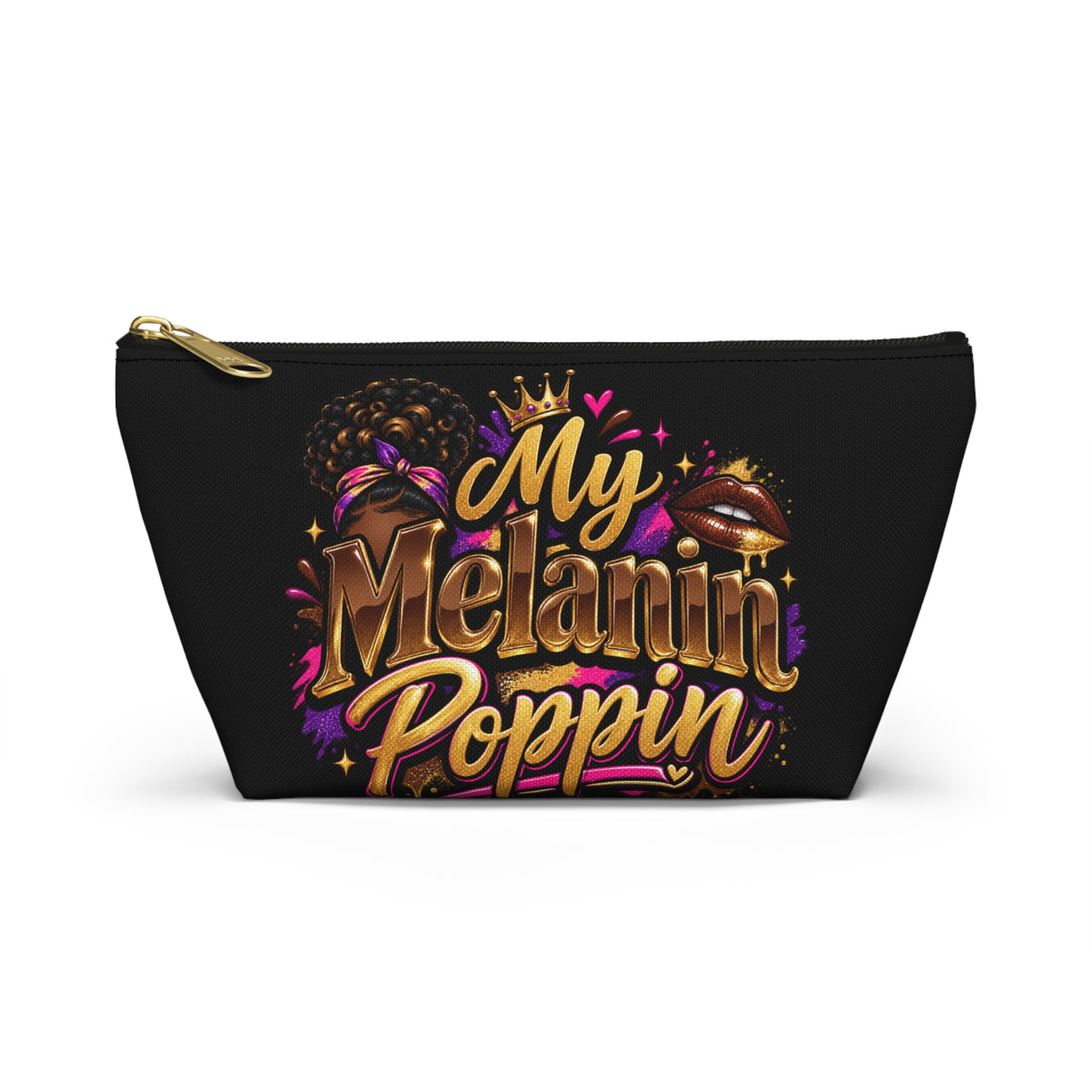 My Melanin Poppin Accessory Pouch | T-Bottom Makeup Bag