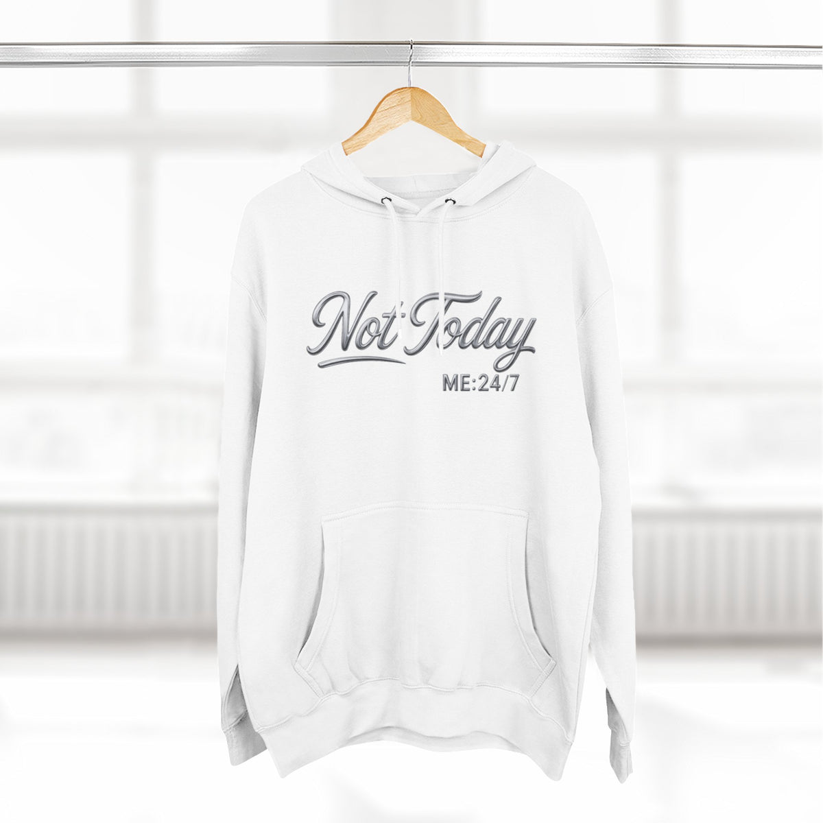 Not Today Script Hoodie | Casual Slogan Pullover