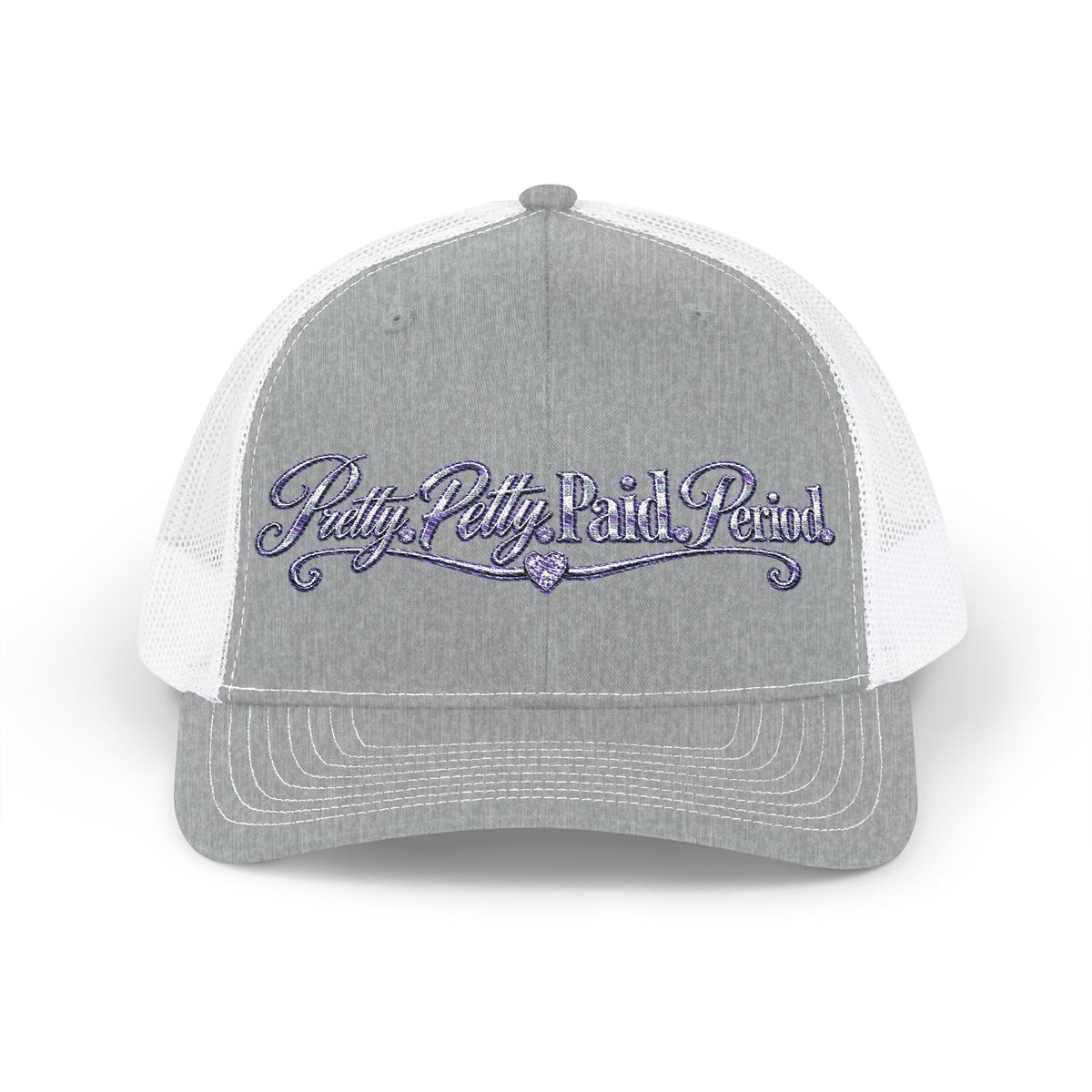 Pretty Petty Paid Period Snapback Cap | Script Rhinestone Style