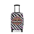 Purple Zebra Print Luggage Cover