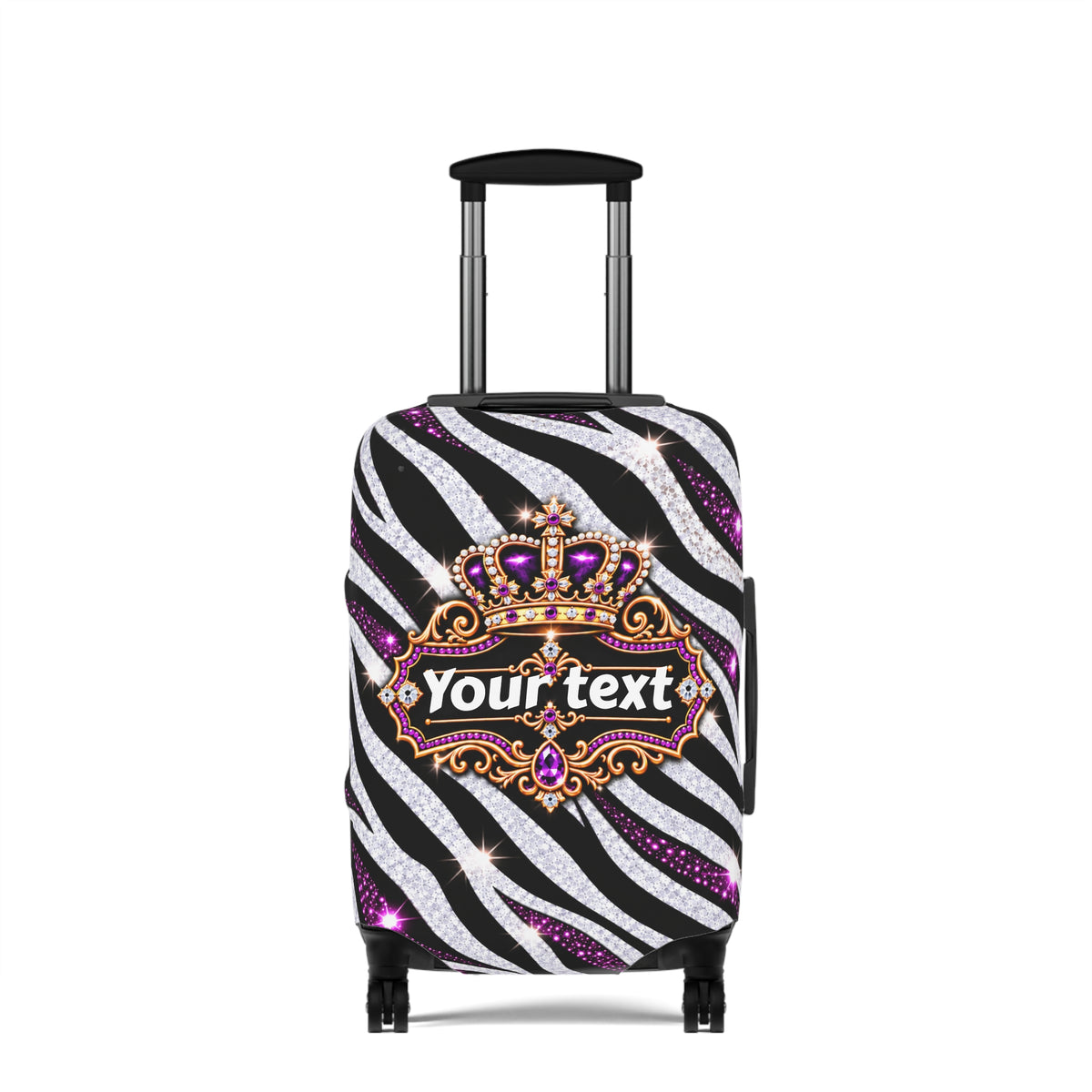 Purple Zebra Print Luggage Cover
