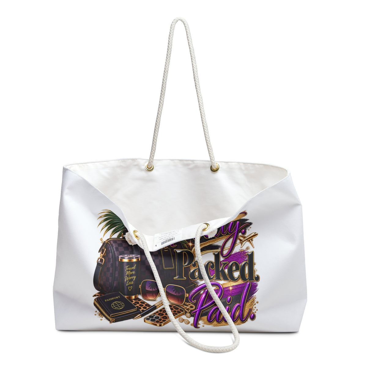 Pretty Packed & Paid Weekender Bag — Luxe Travel Tote for Stylish Getaways