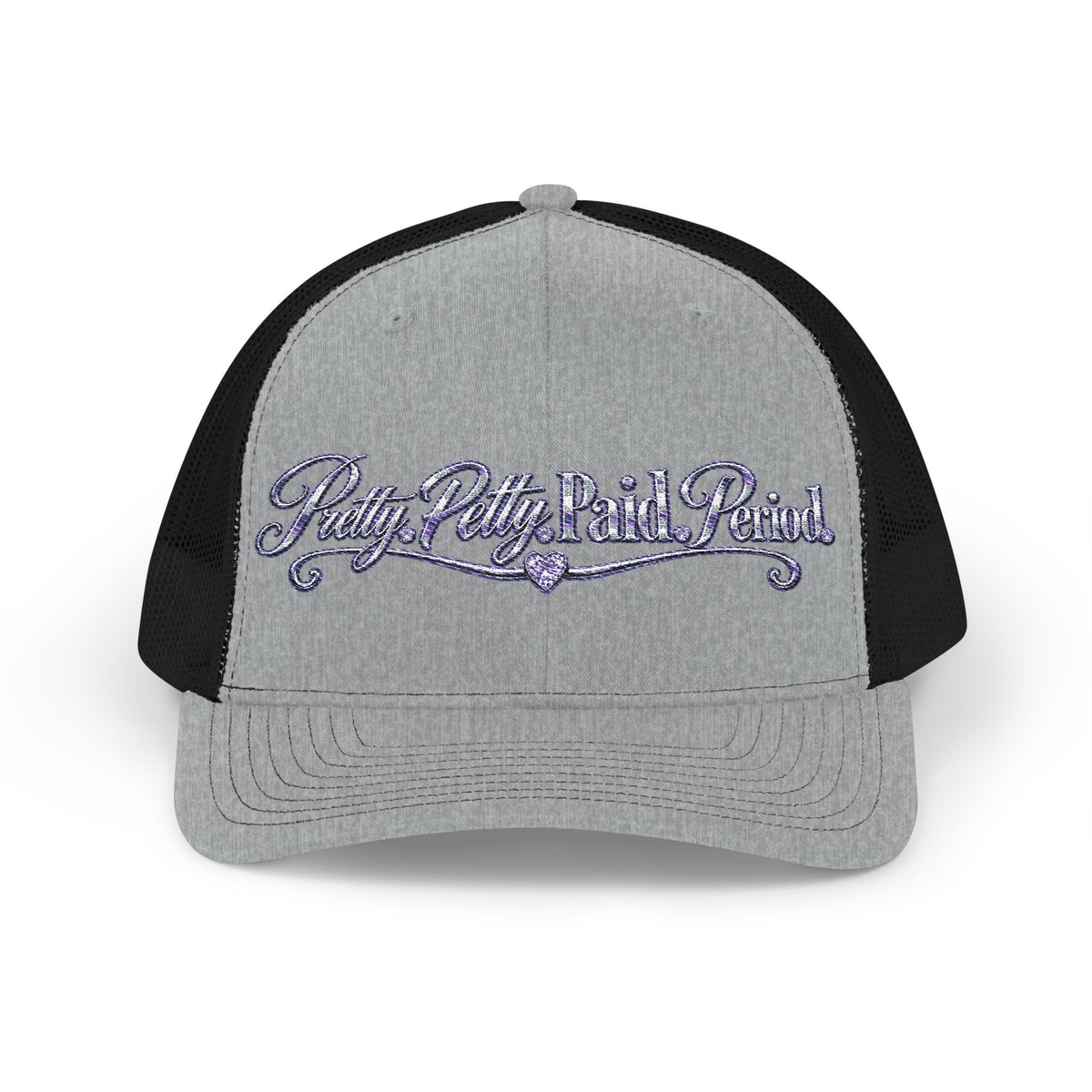 Pretty Petty Paid Period Snapback Cap | Script Rhinestone Style