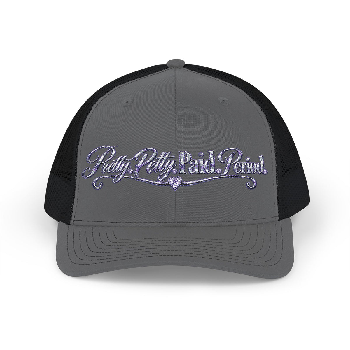 Pretty Petty Paid Period Snapback Cap | Script Rhinestone Style