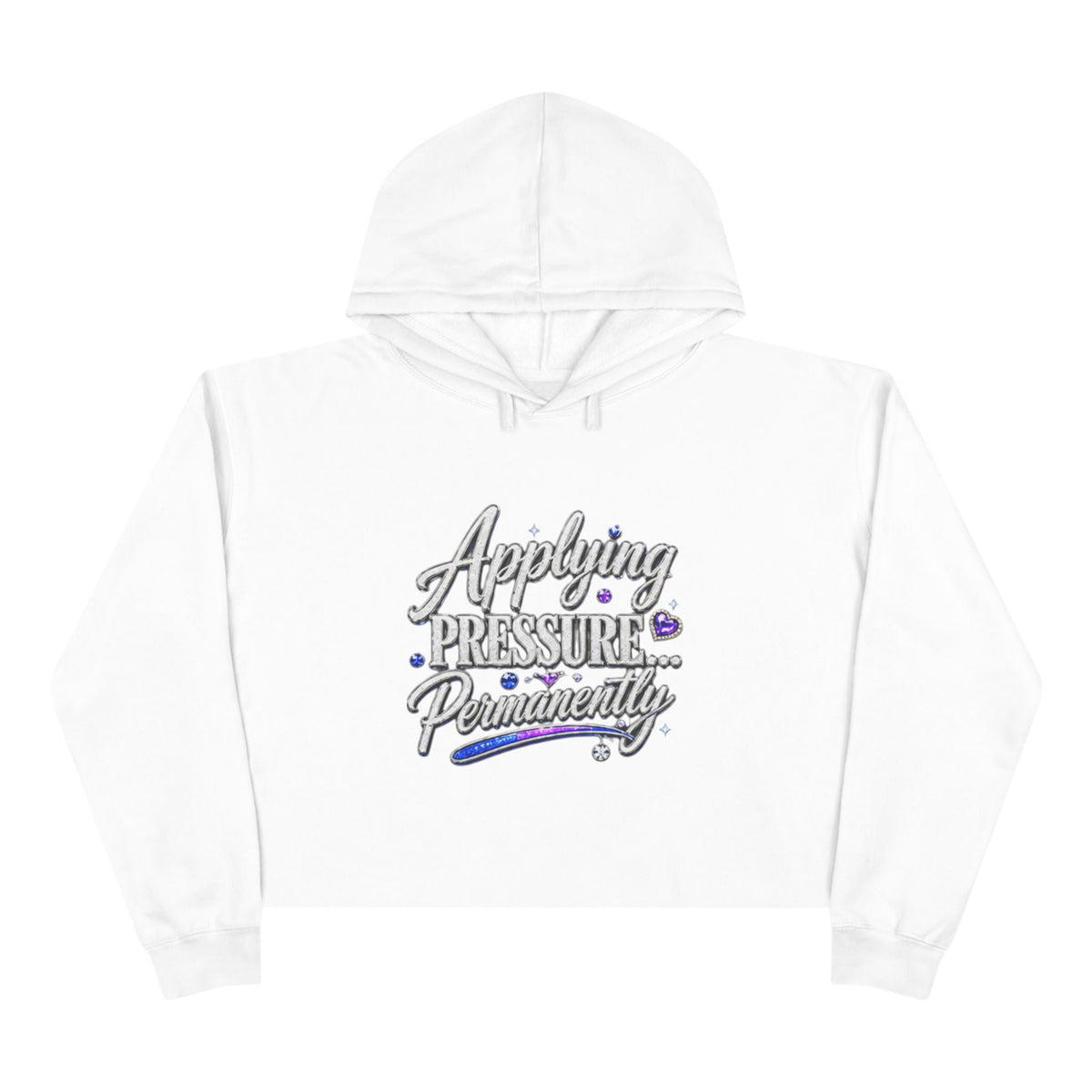 Applying Pressure Permanently Crop Hoodie