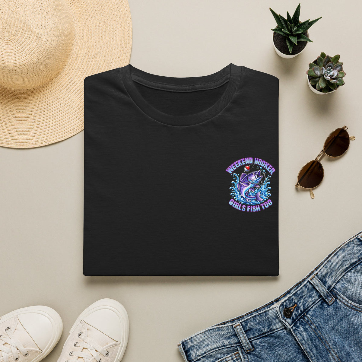 Girls Fish Too Women's Fishing T-Shirt | Weekend Hooker Tee