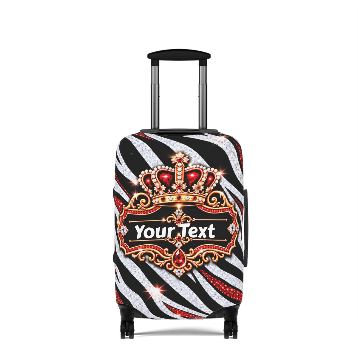 Red Zebra Print Luggage Cover