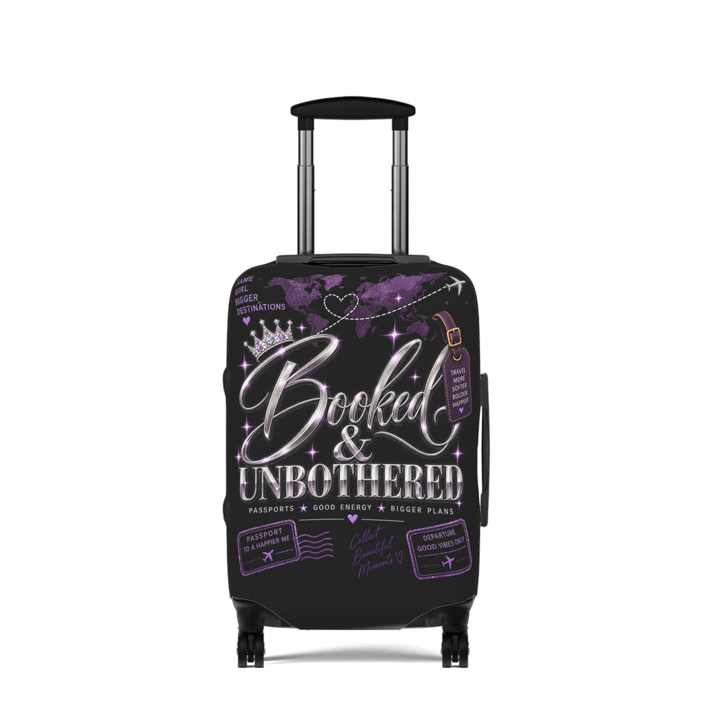 Booked & Unbothered Luggage Cover - Travel Suitcase Protector