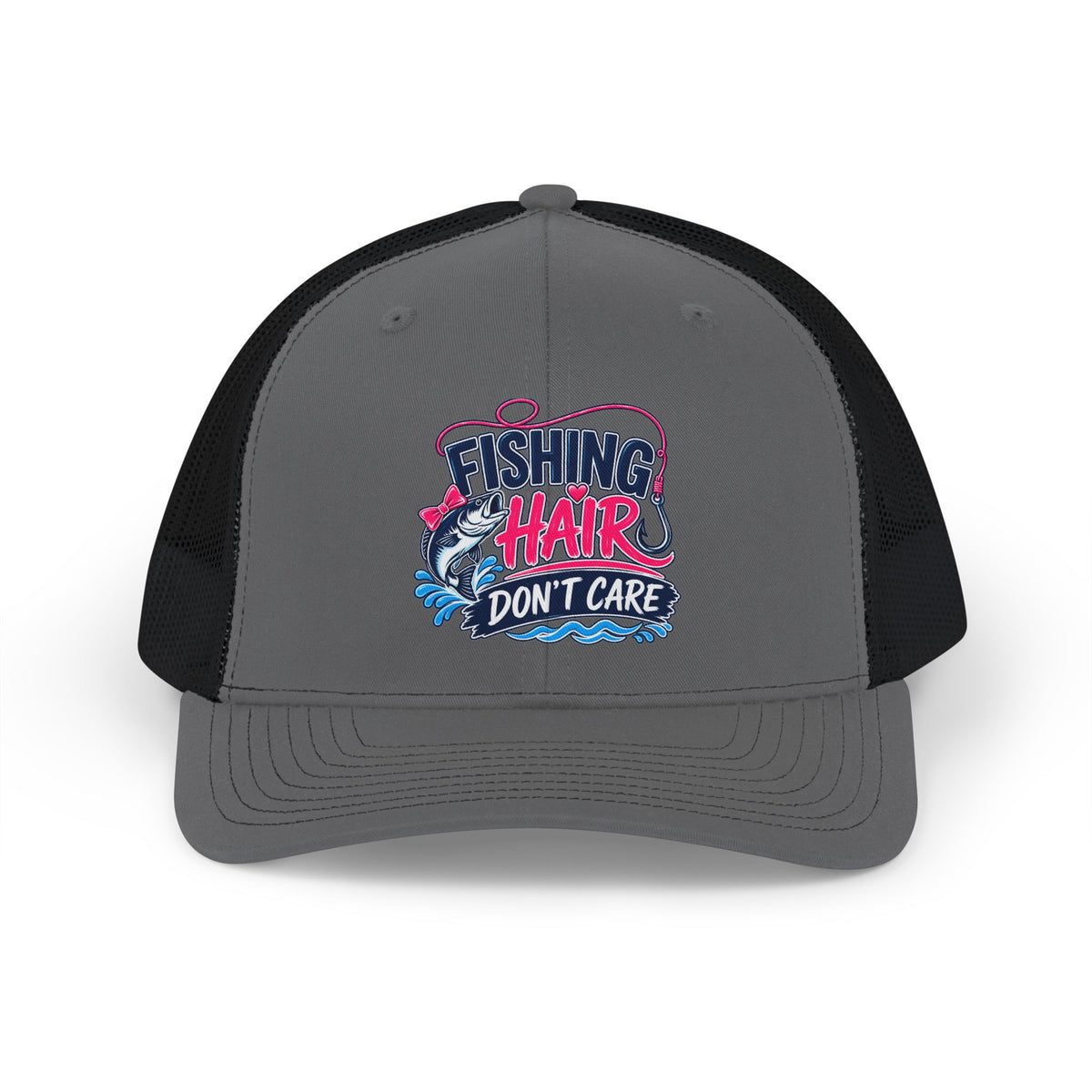 Fishing Hair Don't Care Snapback Cap | Trucker Hat, Fishing Design