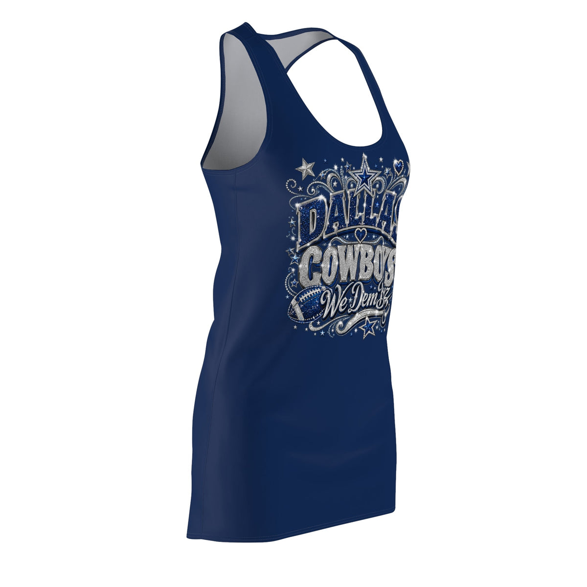 Dallas Cowboys Fan Girl Racerback Dress — We Dem Boyz Graphic