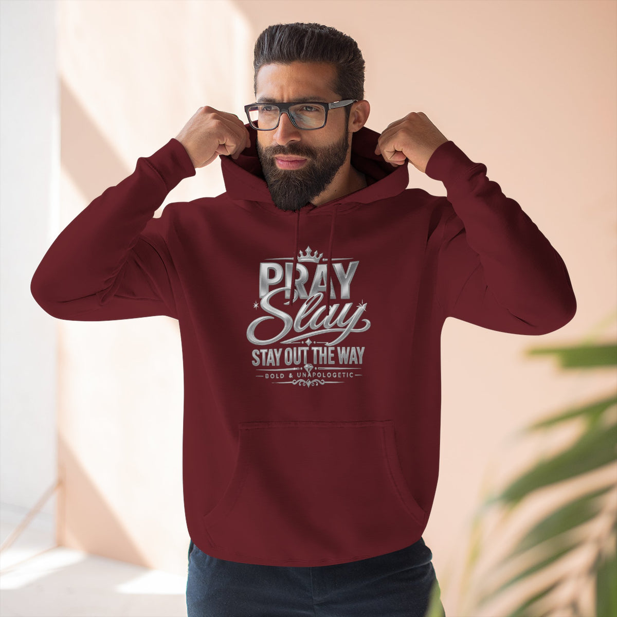 Pray Slay Stay Out The Way Hoodie | Inspirational Script Graphic