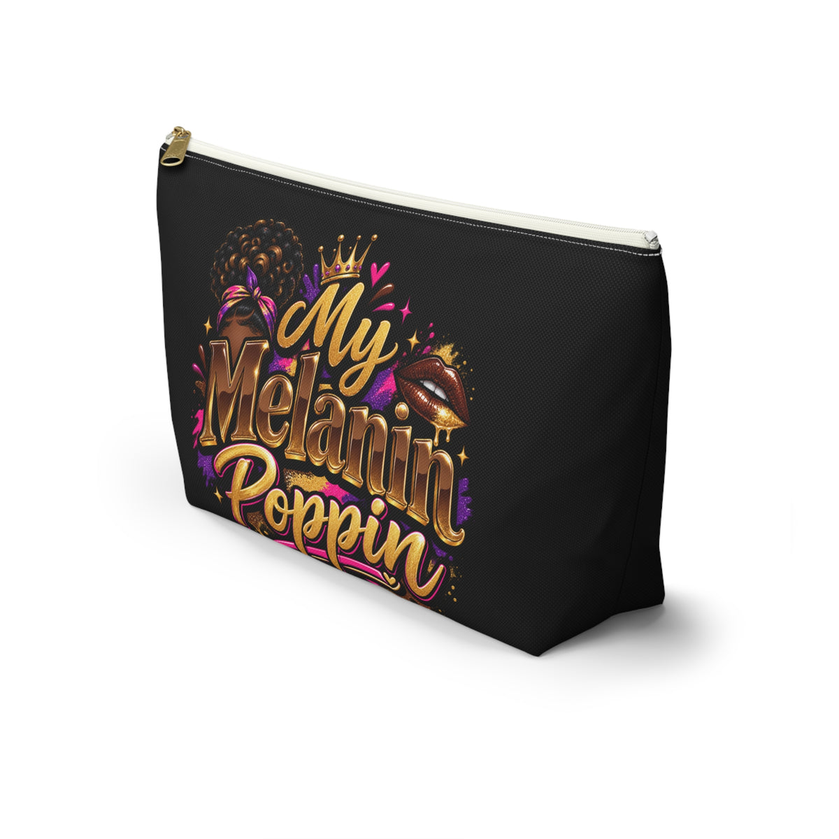 My Melanin Poppin Accessory Pouch | T-Bottom Makeup Bag
