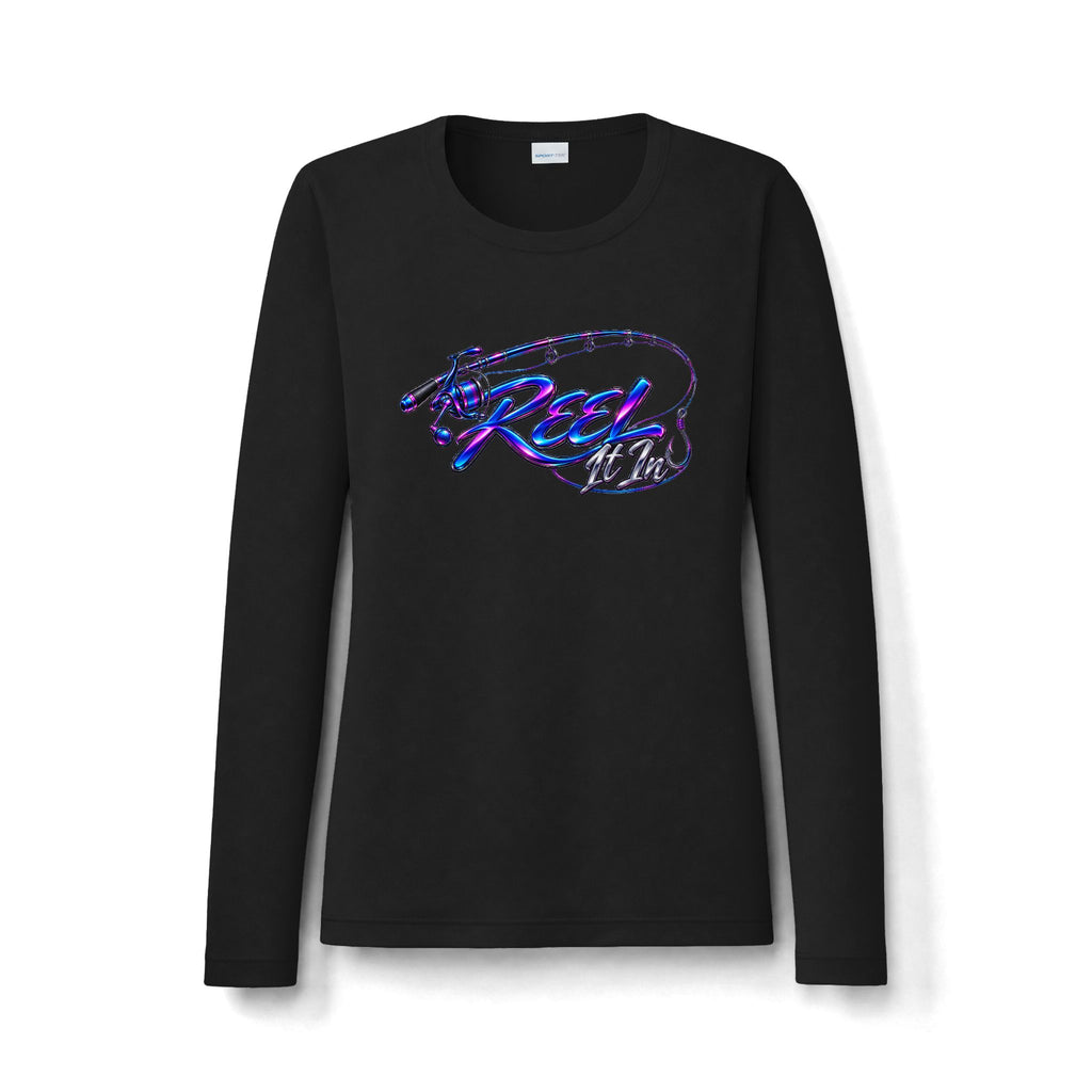 Women's 'Reel It In' Graphic Long Sleeve Tee — UV Protection Active Top