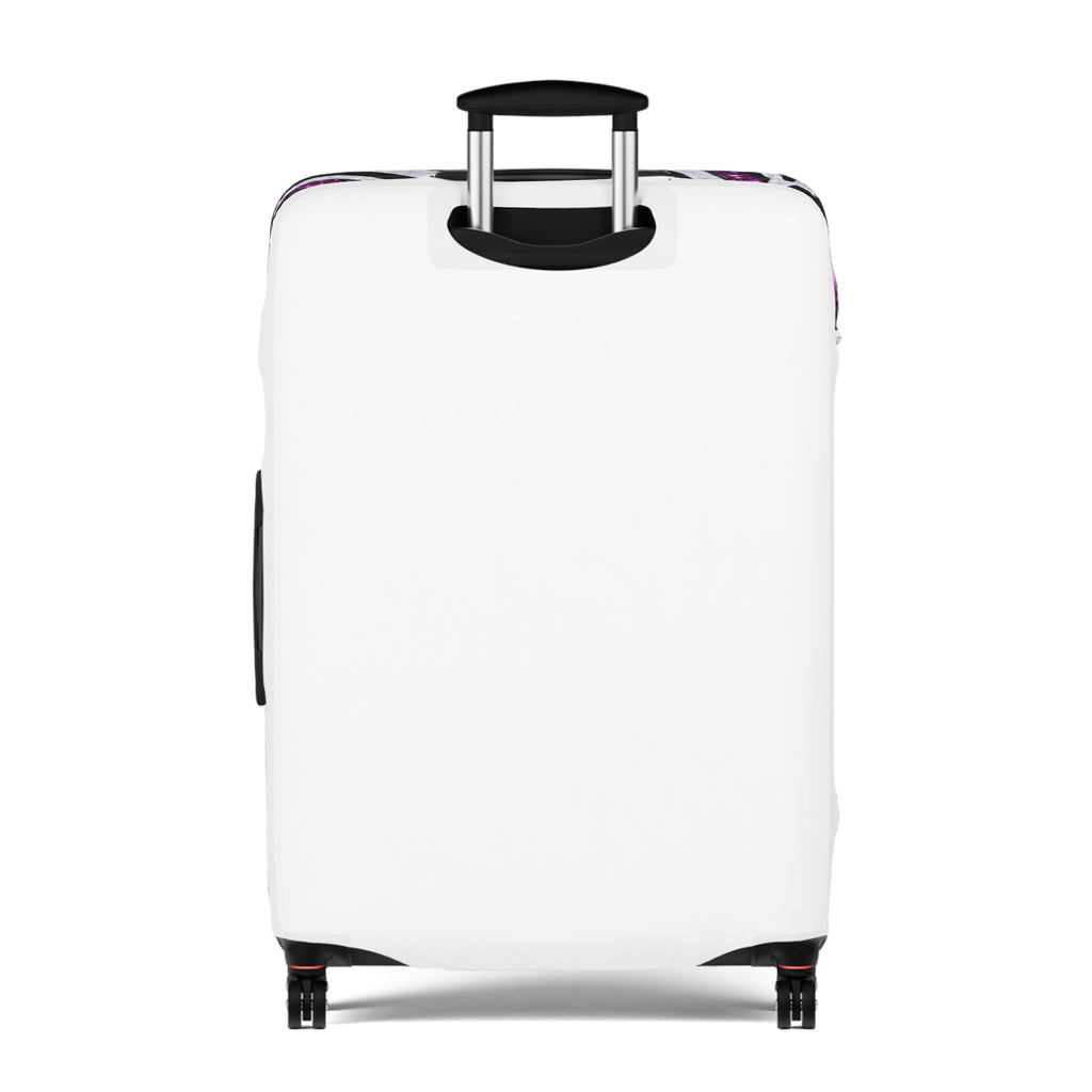Purple Zebra Print Luggage Cover