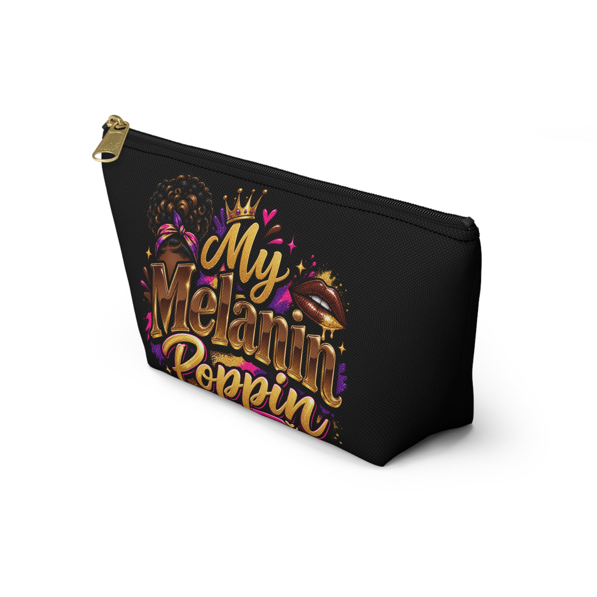 My Melanin Poppin Accessory Pouch | T-Bottom Makeup Bag