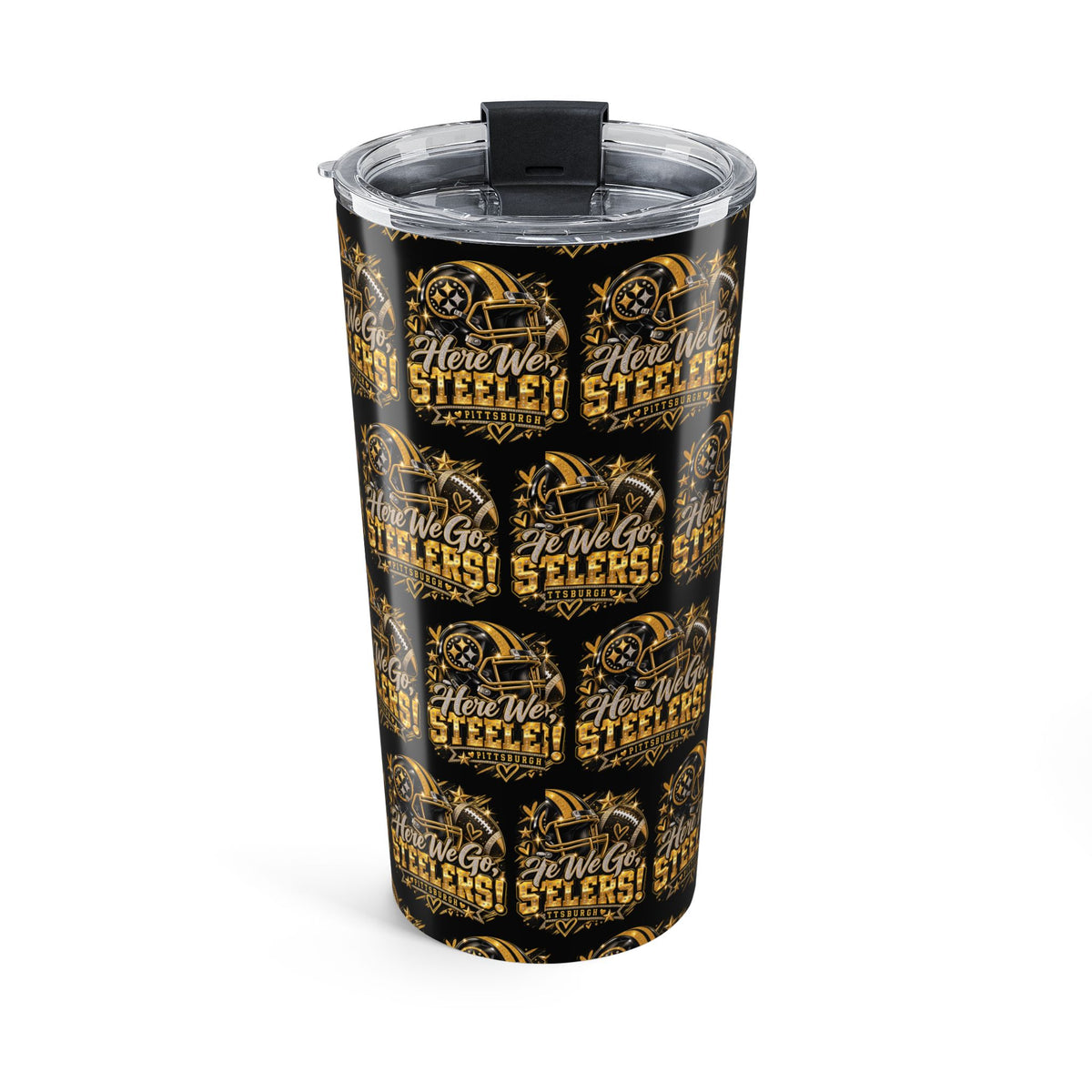Here We Go Steelers Fan Girl Tumbler 20oz