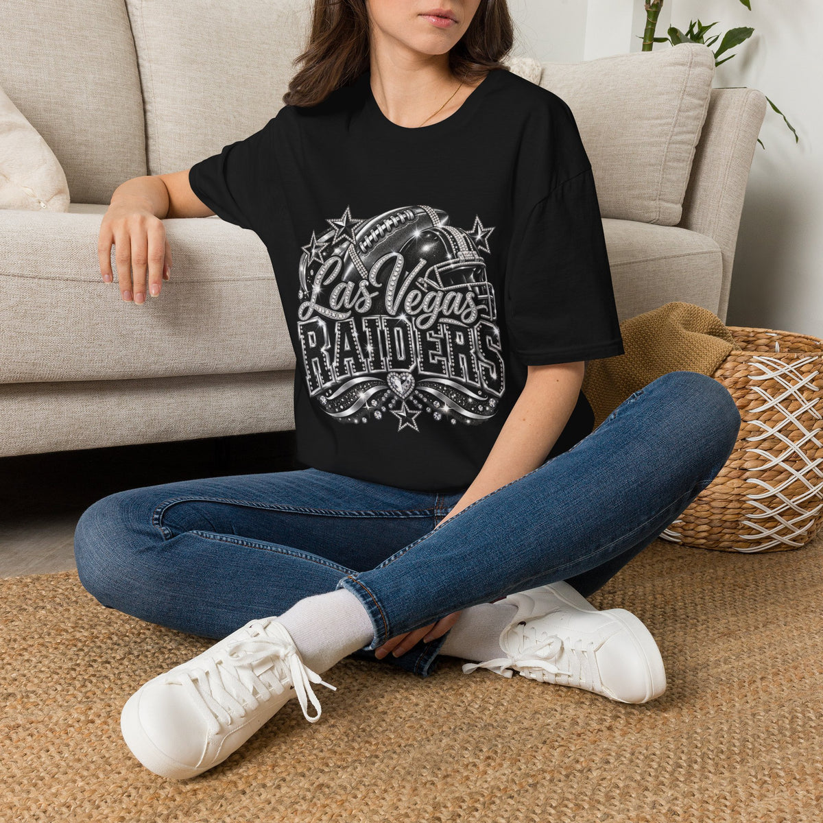 Las Vegas Raiders  Fan Girl Football T-Shirt
