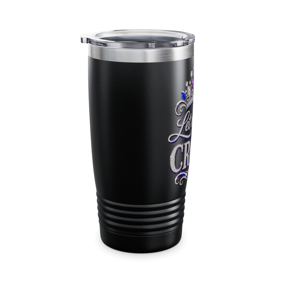 20oz Tumbler — "Let Me Fix My Crown" Glitter Tiara Travel Cup