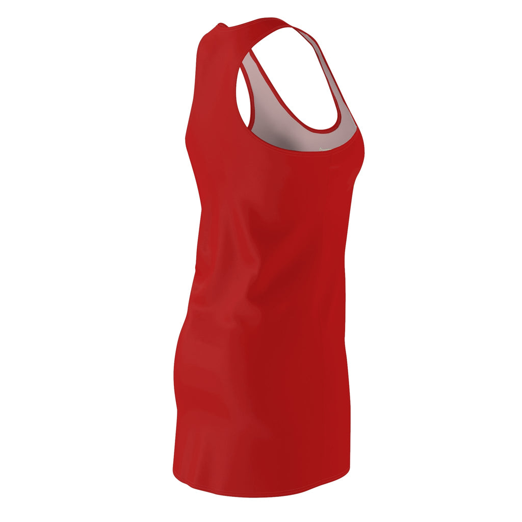 San Francisco 49ers Fan Girl Football Racerback Dress | Red Team Logo