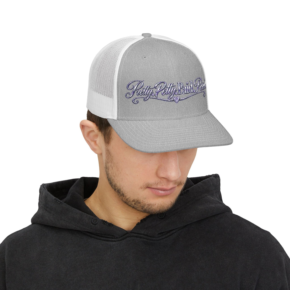 Pretty Petty Paid Period Snapback Cap | Script Rhinestone Style