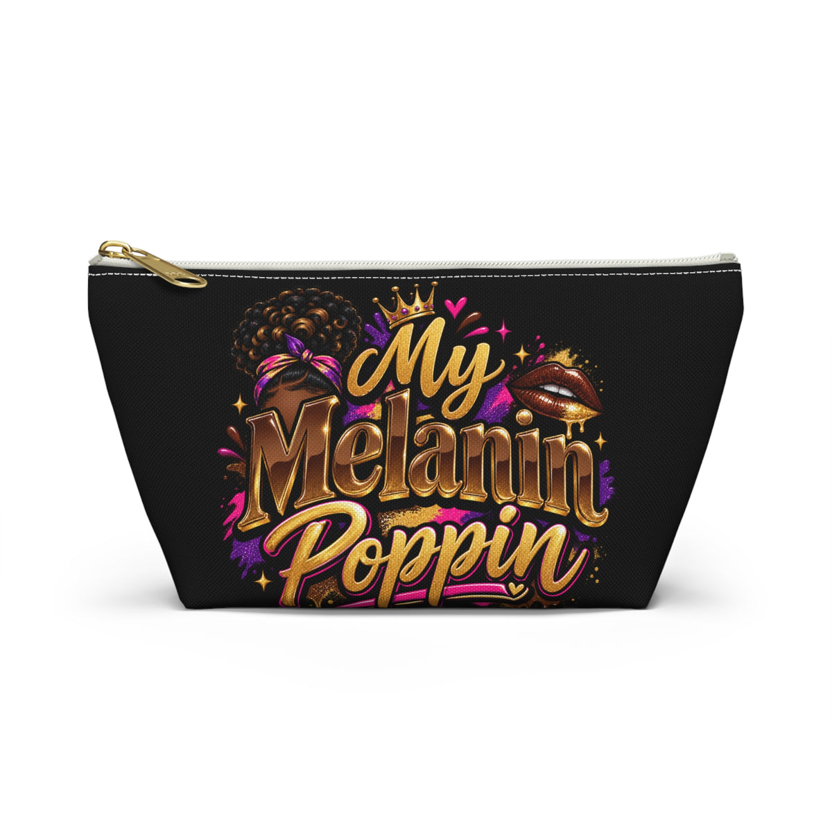 My Melanin Poppin Accessory Pouch | T-Bottom Makeup Bag