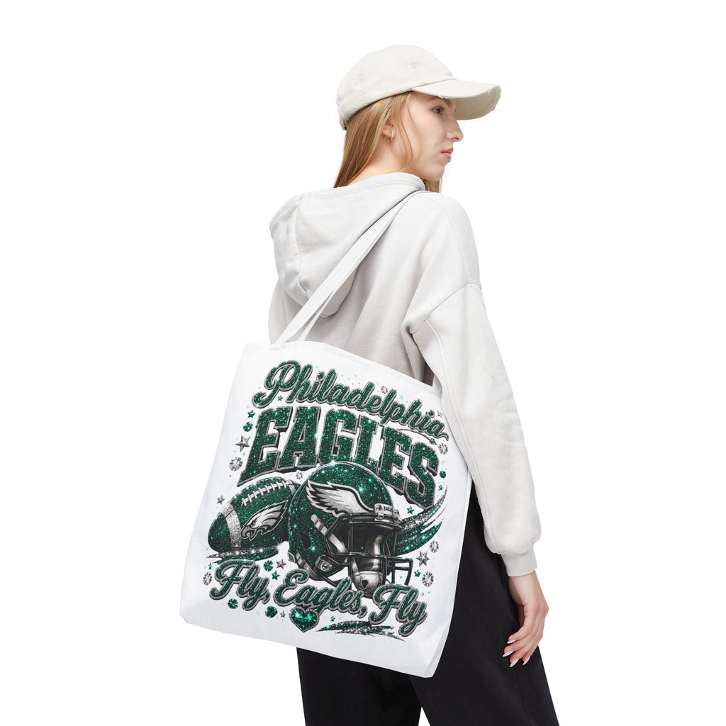 Philadelphia Eagles Fan Girl Tote Bag — Fly Eagles Fly Graphic Tote