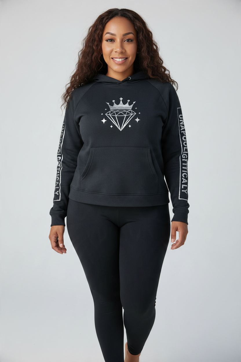 Unapologetically Melanated Diamond Crown Hoodie