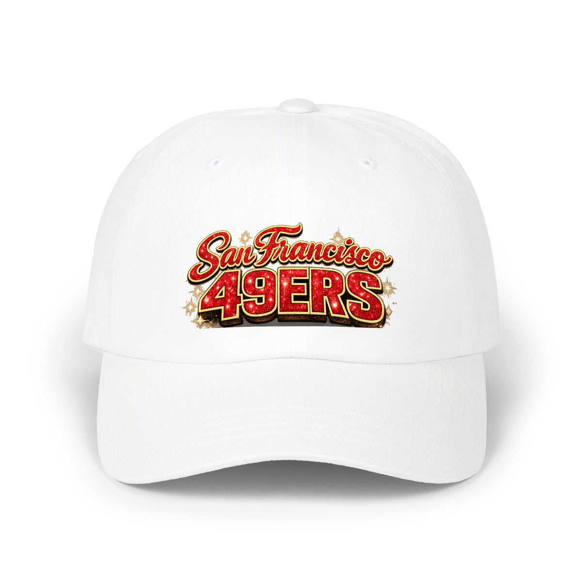 San Francisco 49ers Fan Girl Dad Cap — Vintage Script Sports Baseball Hat