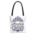Let Me Fix My Crown Tote Bag — Empowering Rhinestone Tiara Design