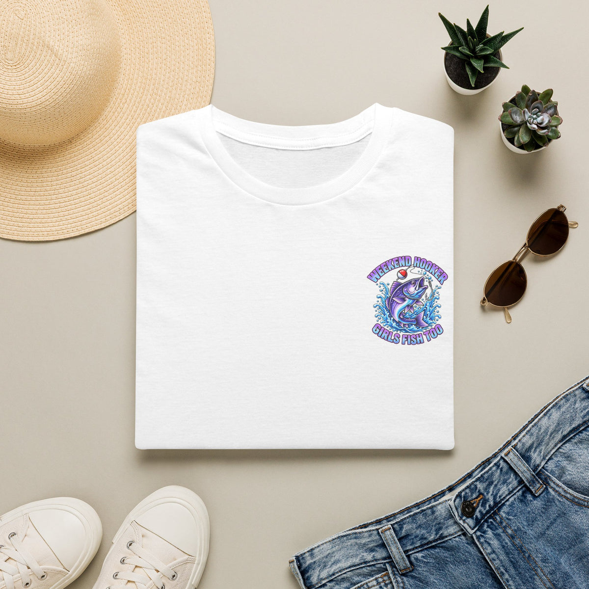 Girls Fish Too Women's Fishing T-Shirt | Weekend Hooker Tee
