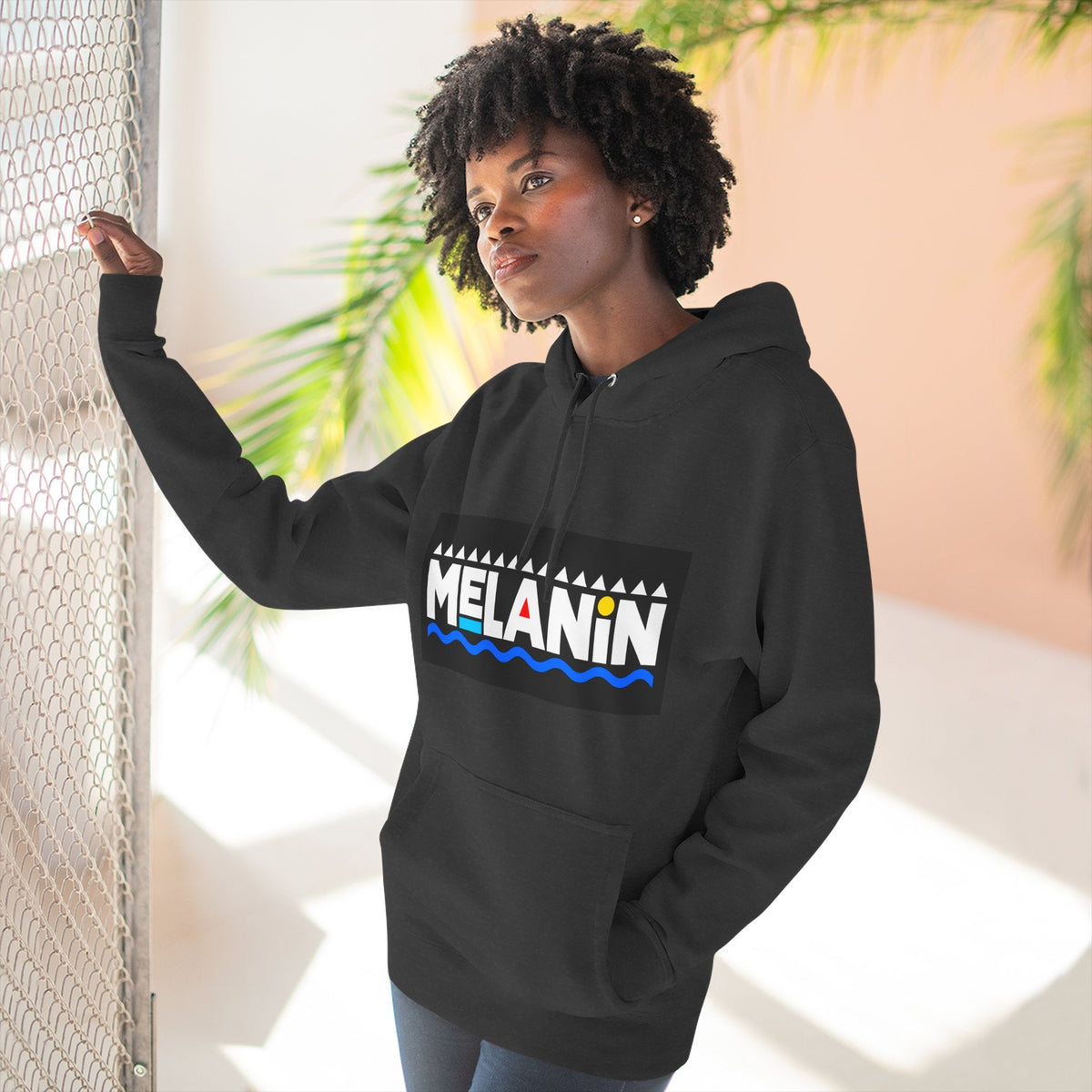 Melanin Text Unisex Graphic Hoodie