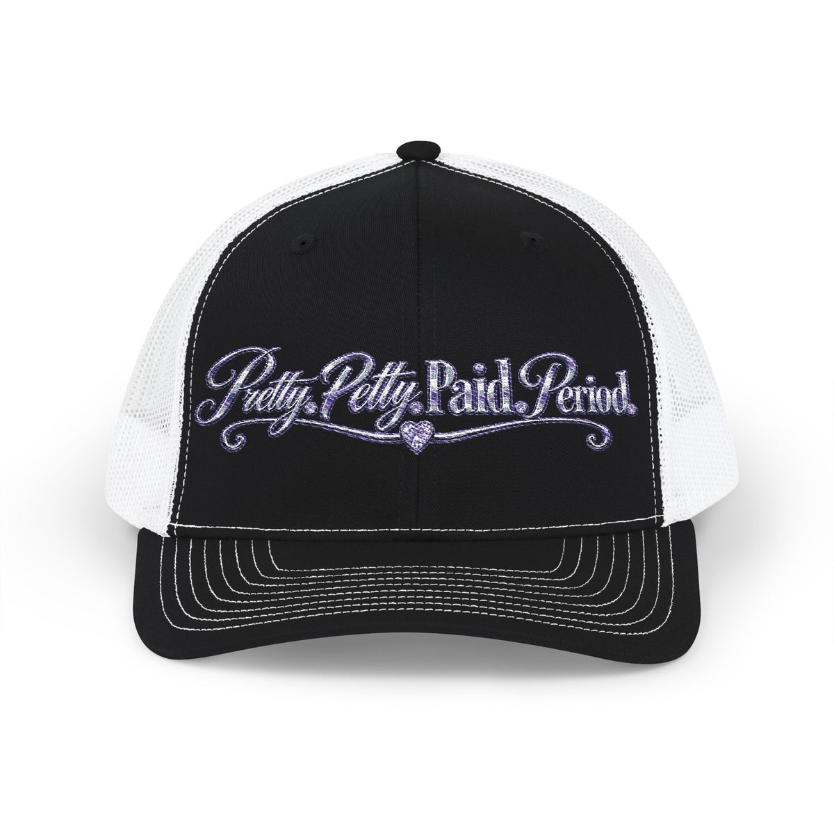 Pretty Petty Paid Period Snapback Cap | Script Rhinestone Style