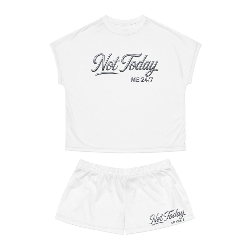 Women's Pajama Set - 'Not Today' Short Sleep Set (ME:24/7)