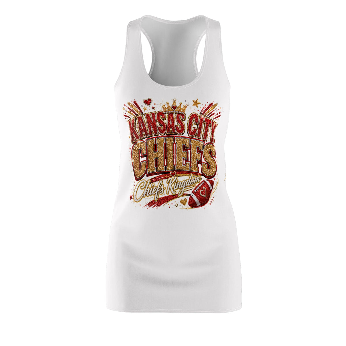 Kansas City Chiefs Glitter Logo Racerback Dress | Football Team Dress
